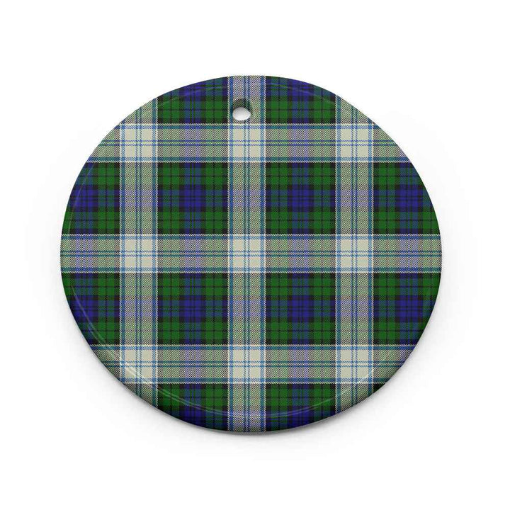 Scottish Blackwatch Dress Modern Clan Tartan Ceramic Ornament Circle Shape Tartan Plaid