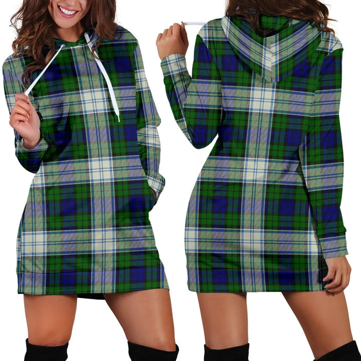 Scottish Blackwatch Dress Modern Clan Tartan Hoodie Dress