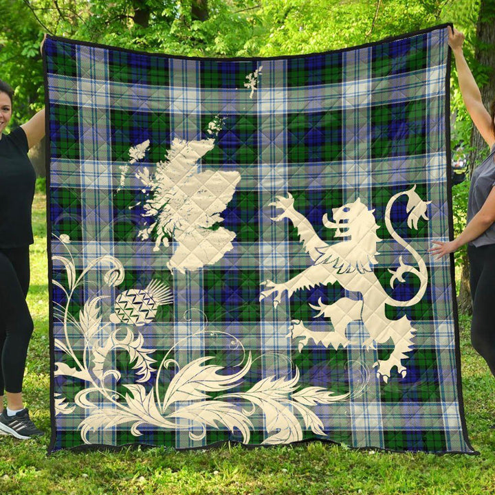 Scottish Blackwatch Dress Modern Clan Tartan Quilt Rampant Lion with Thistle Tartan Plaid 1