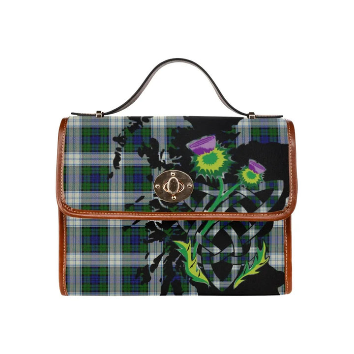 Scottish Blackwatch Dress Modern Clan Tartan Waterproof Canvas Bag With Thistle Tartan Plaid 1