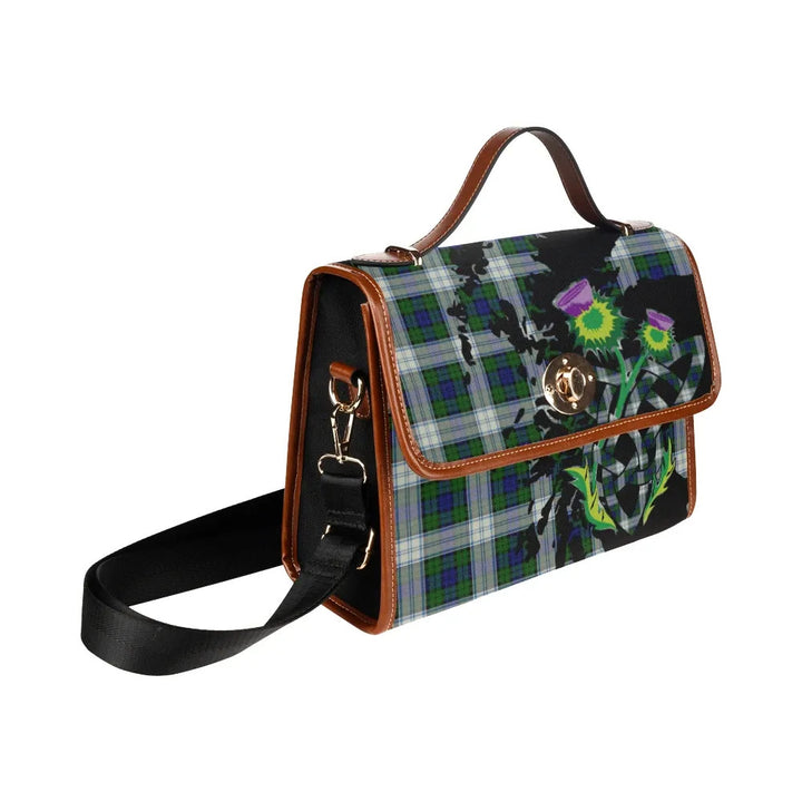 Scottish Blackwatch Dress Modern Clan Tartan Waterproof Canvas Bag With Thistle Tartan Plaid 3