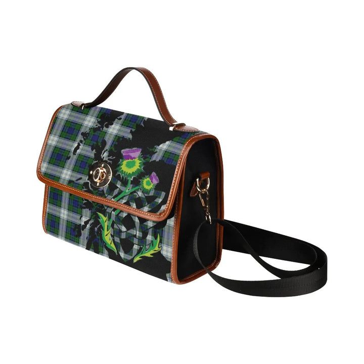 Scottish Blackwatch Dress Modern Clan Tartan Waterproof Canvas Bag With Thistle Tartan Plaid 4