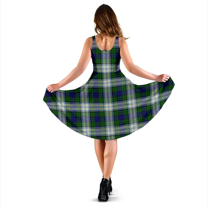Scottish Blackwatch Dress Modern Clan Tartan Women Midi Dress