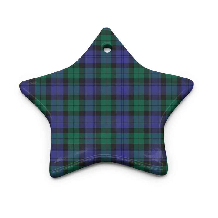 Scottish Blackwatch Modern Clan Tartan Ceramic Ornament Star Shape Tartan Plaid