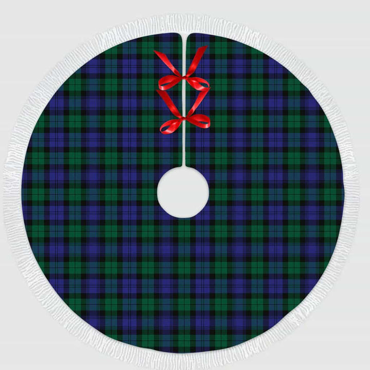 Scottish Blackwatch Modern Clan Tartan Christmas Tree Skirt Tassels 1 Tartan Plaid