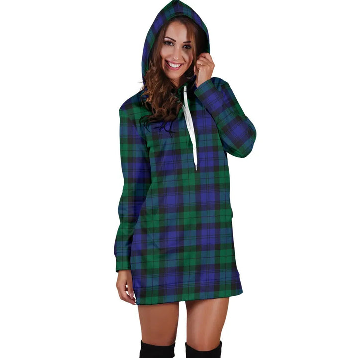 Scottish Blackwatch Modern Clan Tartan Hoodie Dress