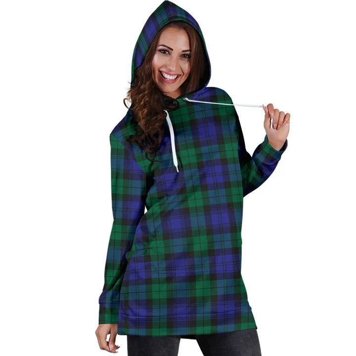 Scottish Blackwatch Modern Clan Tartan Hoodie Dress