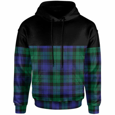Scottish Blackwatch Modern Clan Tartan Hoodie - Horizontal Style Front Side Tartan Plaid