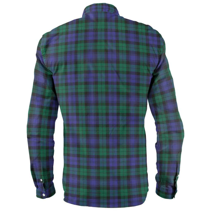 Scottish Blackwatch Modern Clan Tartan Long Sleeve Shirt Back Side Tartan Plaid