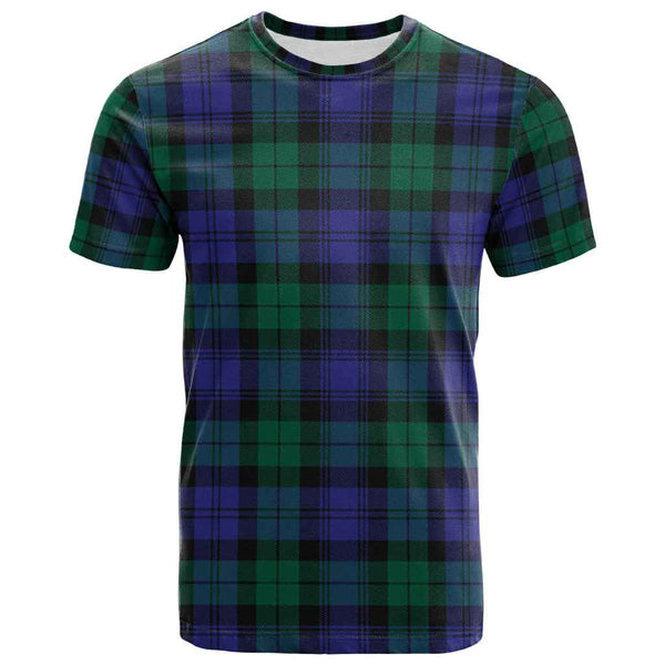 Scottish Blackwatch Modern Clan Tartan T-Shirt Front Side Tartan Plaid