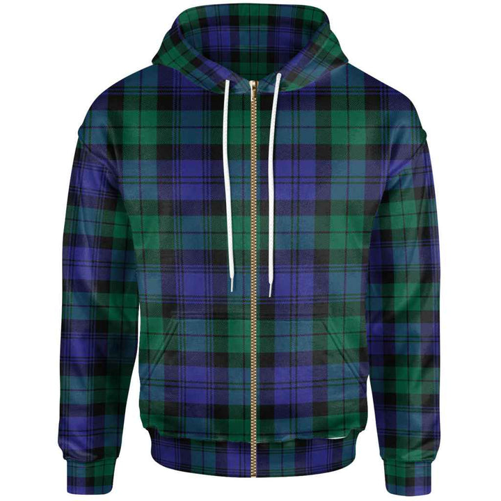 Scottish Blackwatch Modern Clan Tartan Hoodie Zip Tartan Plaid