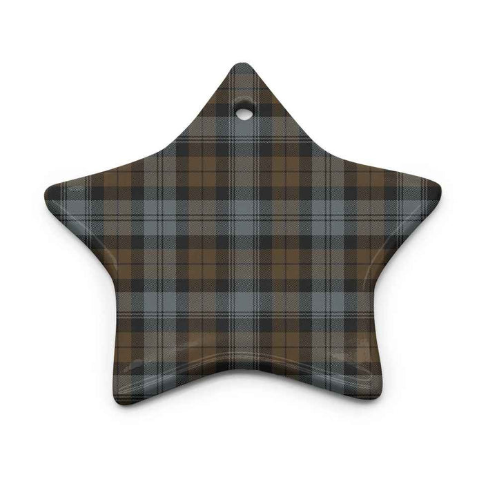Scottish BlackWatch Weathered Clan Tartan Ceramic Ornament Star Shape Tartan Plaid