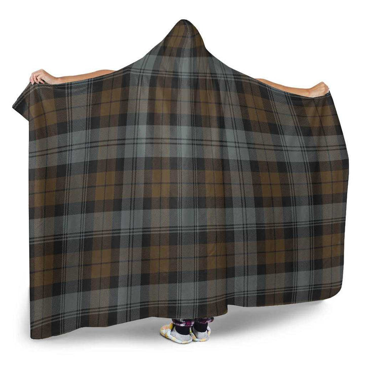 Scottish BlackWatch Weathered Clan Tartan Hooded Blanket Tartan Plaid 2