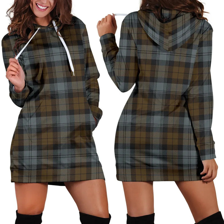 Scottish BlackWatch Weathered Clan Tartan Hoodie Dress