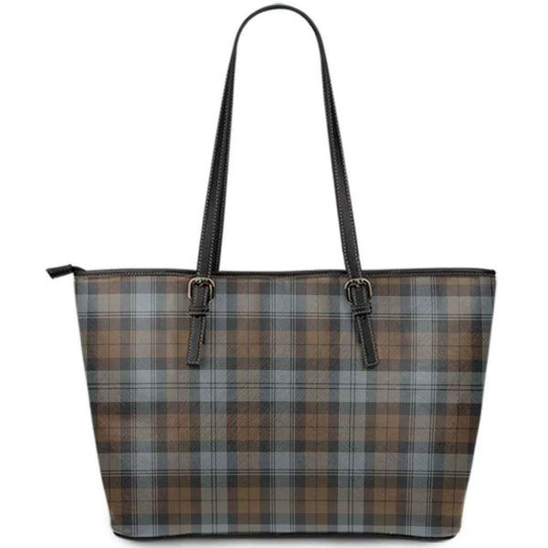 Scottish BlackWatch Weathered Clan Tartan Leather Tote Tartan Plaid