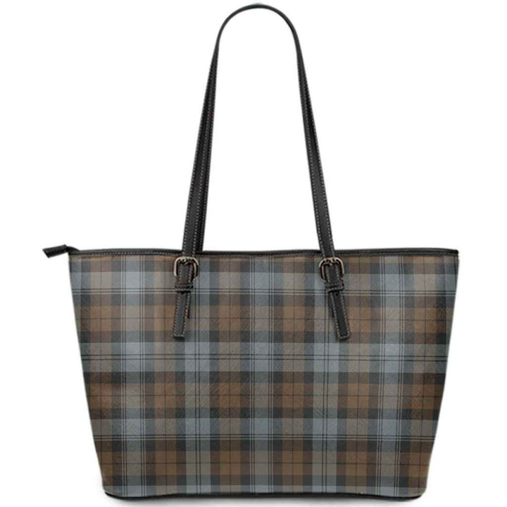 Scottish BlackWatch Weathered Clan Tartan Leather Tote Tartan Plaid