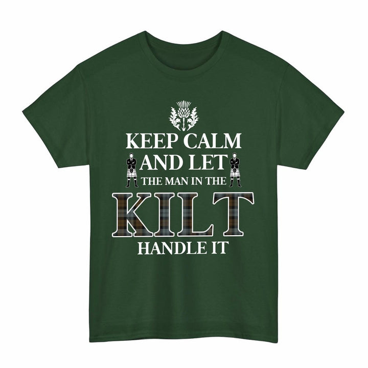 Scottish BlackWatch Weathered Clan Tartan T-Shirt - Keep Calm Tartan Plaid Forest Green Color