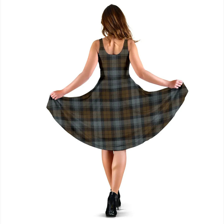 Scottish BlackWatch Weathered Clan Tartan Women Midi Dress