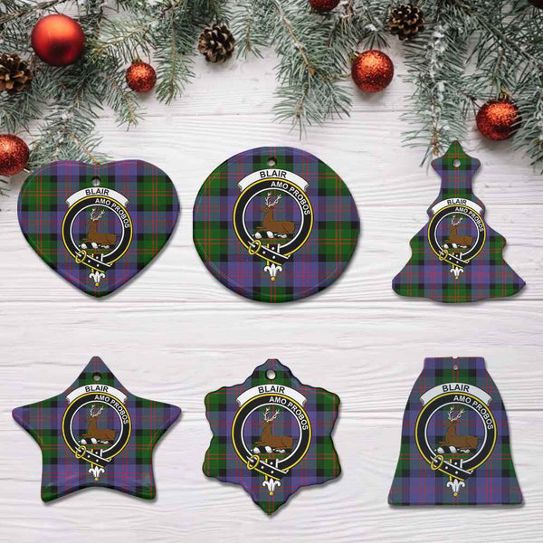 Scottish Blair Clan Crest Tartan Ceramic Ornament All Tartan Plaid