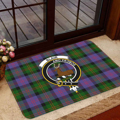 Scottish Blair Clan Crest Tartan Door Mat Tartan Plaid 1