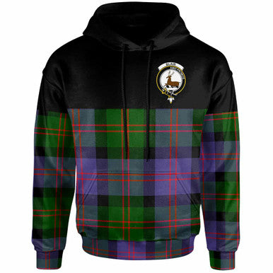 Scottish Blair Clan Crest Tartan Hoodie - Horizontal Style Front Side Tartan Plaid