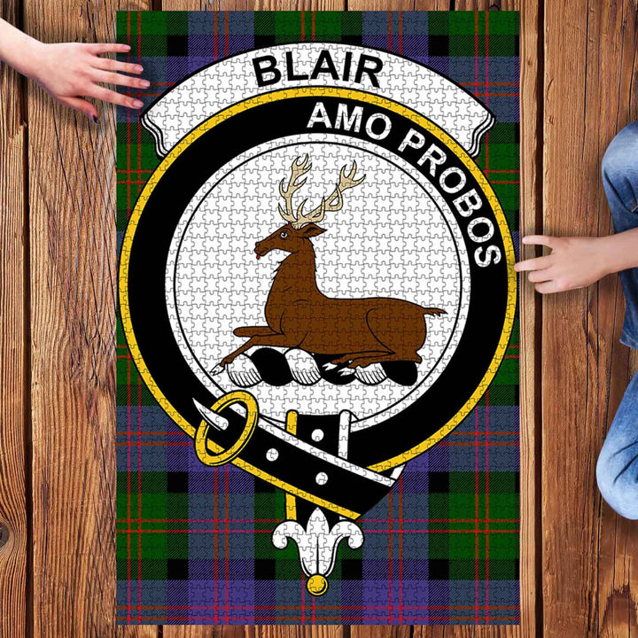 Scottish Blair Clan Crest Tartan Jigsaw Puzzle 3