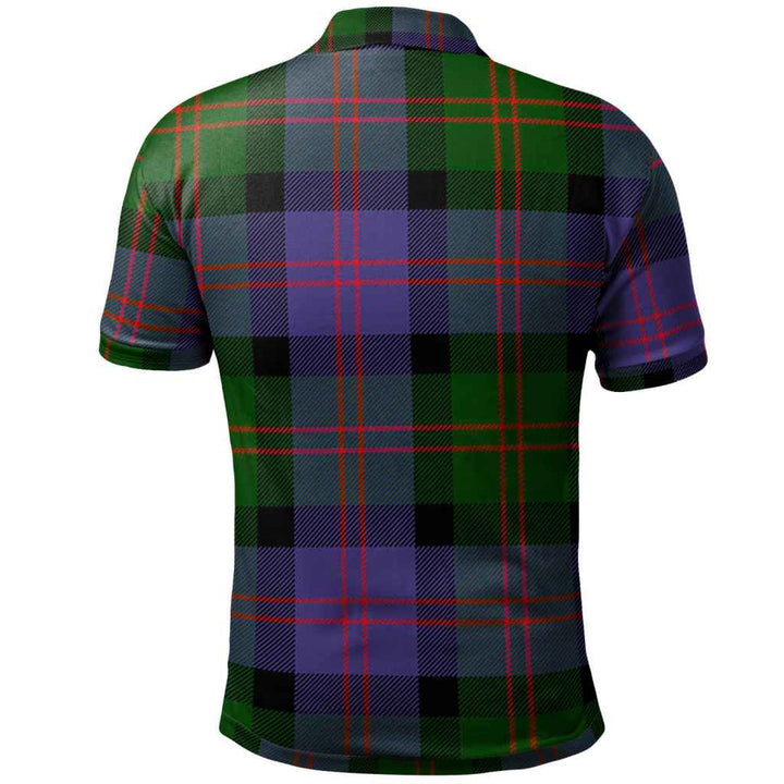 Scottish Blair Clan Crest Tartan Polo Shirt Back Side Tartan Plaid