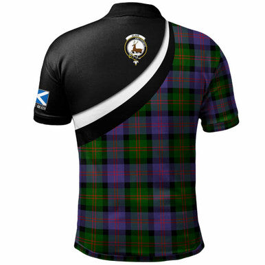 Scottish Blair Clan Crest Tartan Polo Shirt - Scotland Forever Style Back Side Tartan Plaid