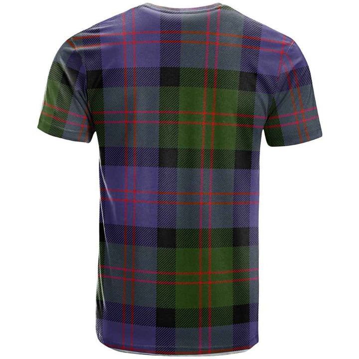 Scottish Blair Clan Crest Tartan T-Shirt Back Side Tartan Plaid