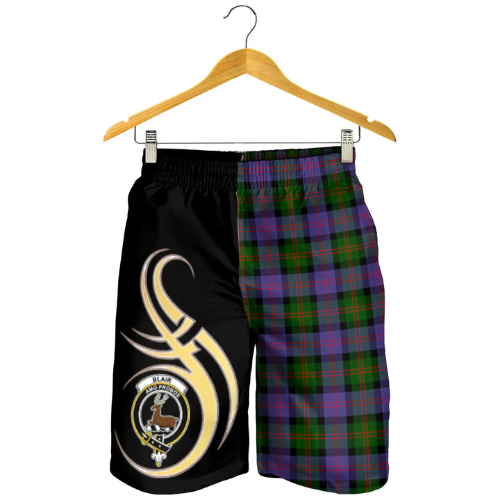 Scottish Blair Modern Clan Crest Tartan Believe in Me Men's Shorts