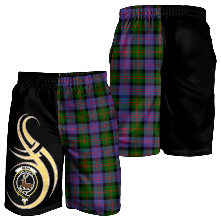 Scottish Blair Modern Clan Crest Tartan Believe in Me Men's Shorts