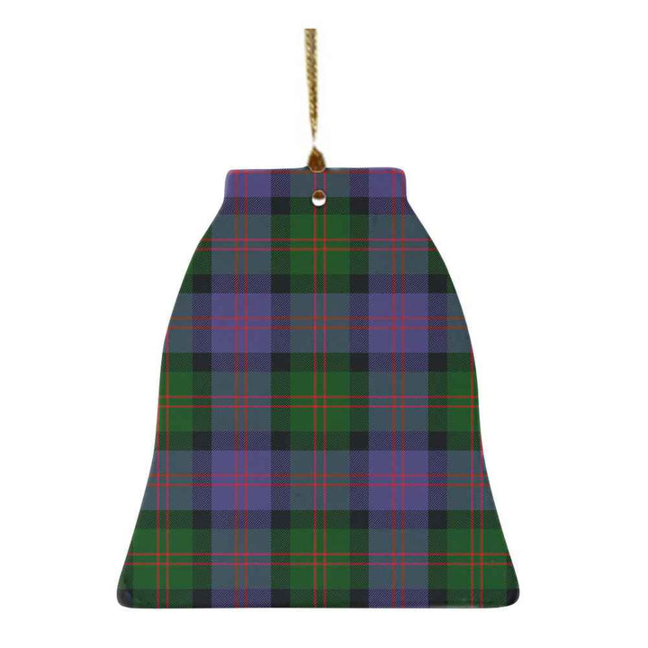 Scottish Blair Modern Clan Tartan Ceramic Ornament Bell Shape Tartan Plaid