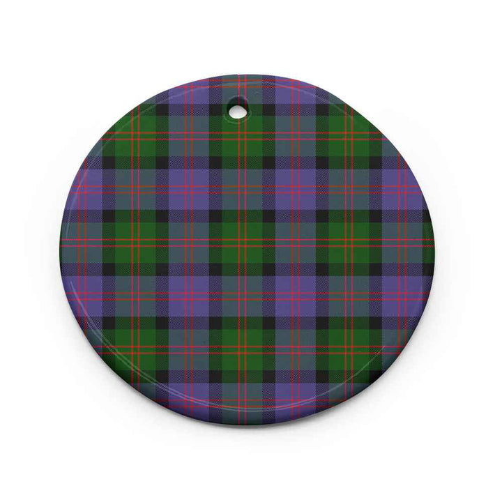 Scottish Blair Modern Clan Tartan Ceramic Ornament Circle Shape Tartan Plaid