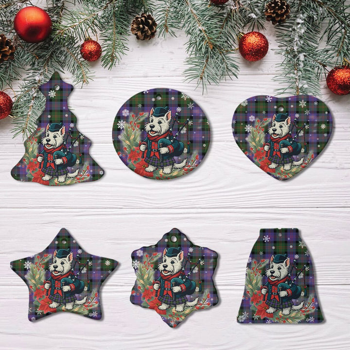Scottish Blair Modern Clan Tartan Ceramic Ornament Cute Scottish Terrier Dog All Style Tartan Plaid
