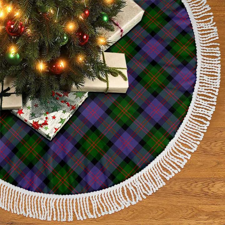 Scottish Blair Modern Clan Tartan Christmas Tree Skirt Tassels 2 Tartan Plaid