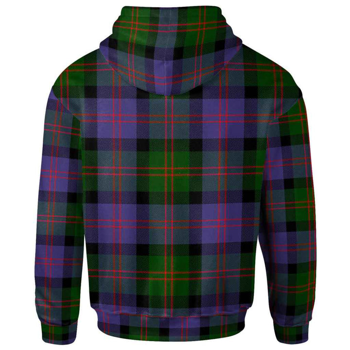 Scottish Blair Modern Clan Tartan Hoodie Back Side Tartan Plaid