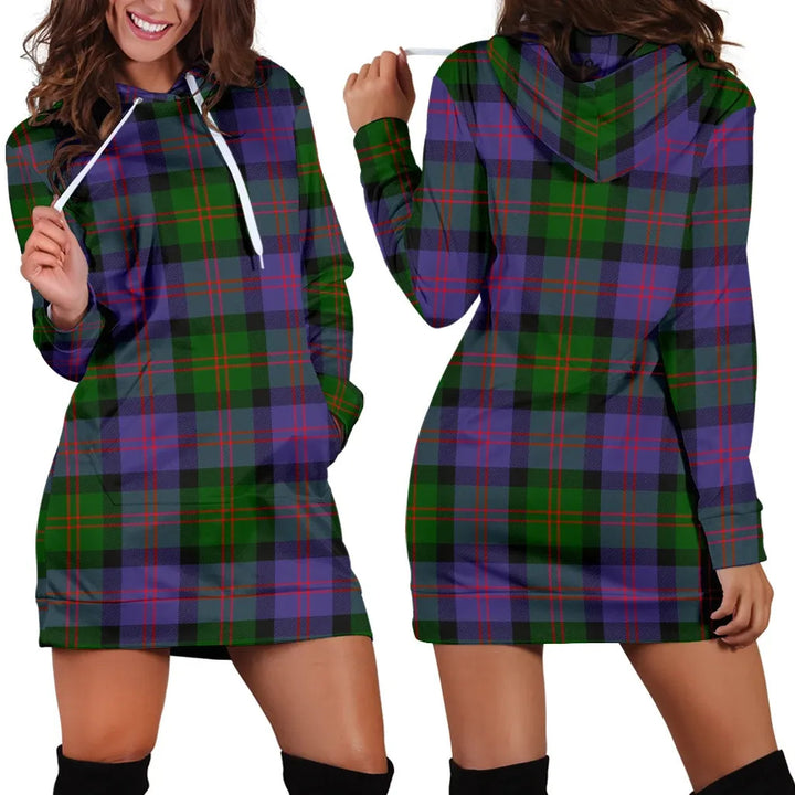 Scottish Blair Modern Clan Tartan Hoodie Dress