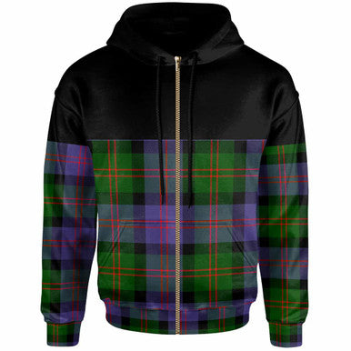 Scottish Blair Modern Clan Tartan Hoodie - Horizontal Style Zip Tartan Plaid