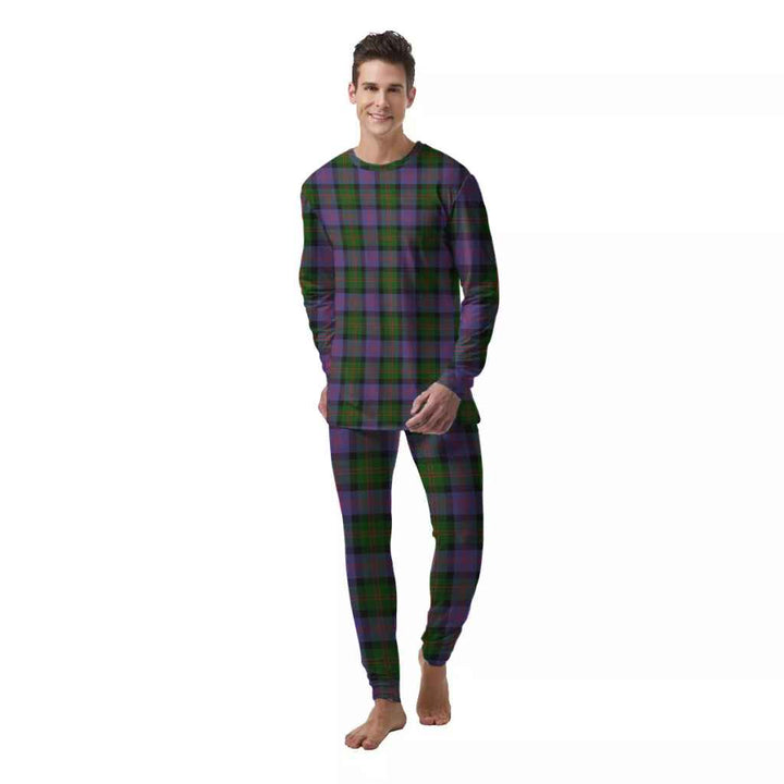 Scottish Blair Modern Clan Tartan Pajama Set  Men Front Side Tartan Plaid
