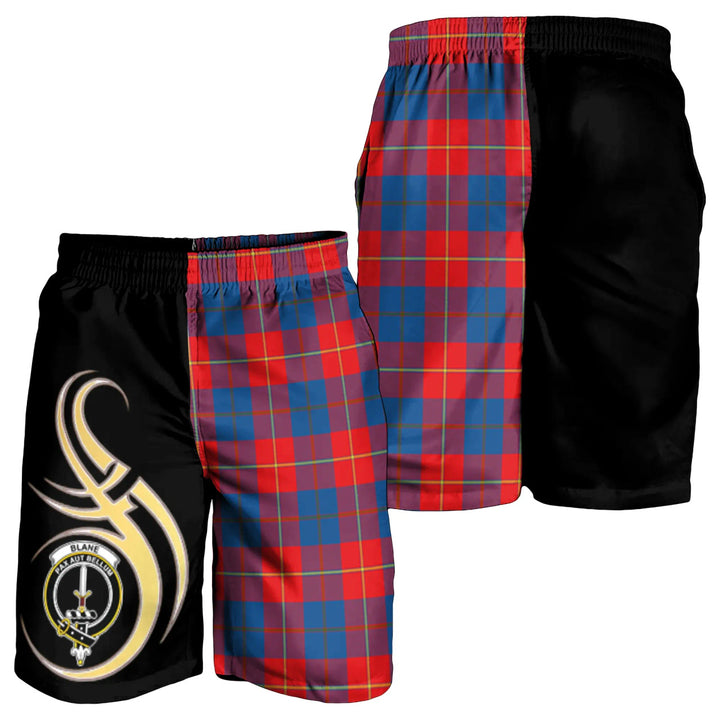 Scottish Blane Clan Crest Tartan Believe in Me Men's Shorts