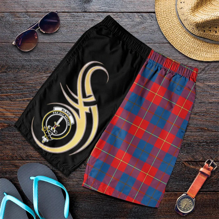 Scottish Blane Clan Crest Tartan Believe in Me Men's Shorts