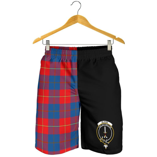 Scottish Blane Clan Crest Tartan Half of Me Men's Shorts