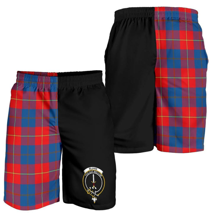 Scottish Blane Clan Crest Tartan Half of Me Men's Shorts