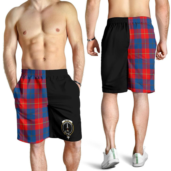 Scottish Blane Clan Crest Tartan Half of Me Men's Shorts