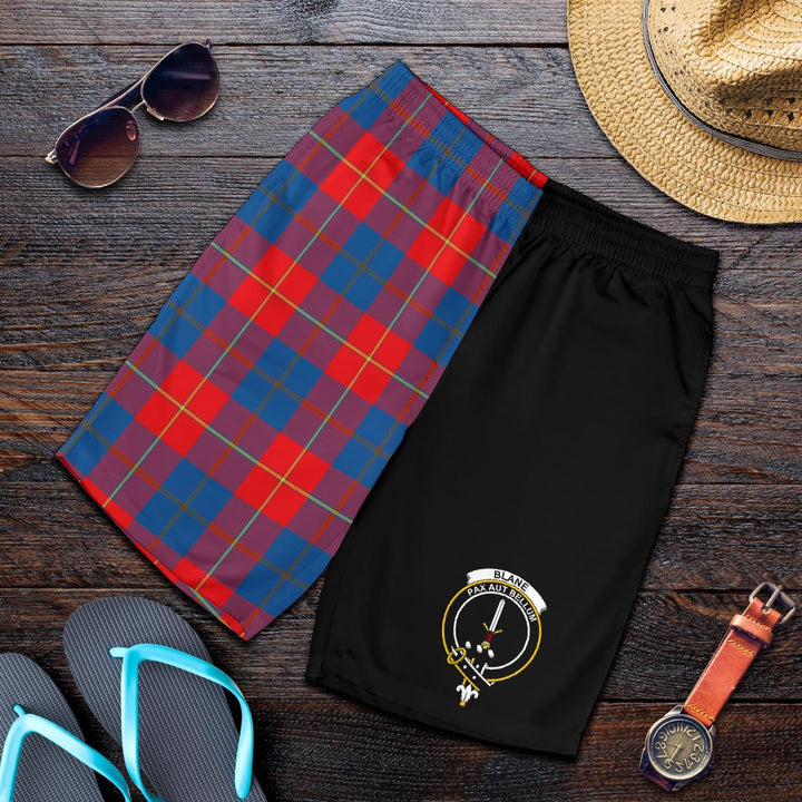 Scottish Blane Clan Crest Tartan Half of Me Men's Shorts