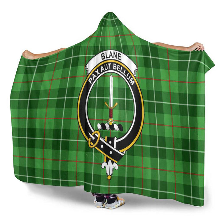 Scottish Blane Clan Crest Tartan Hooded Blanket Tartan Plaid 3