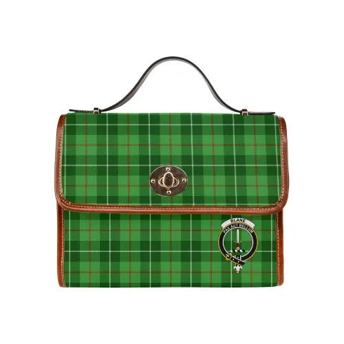 Scottish Blane Clan Crest Tartan Waterproof Canvas Bag Tartan Plaid 1