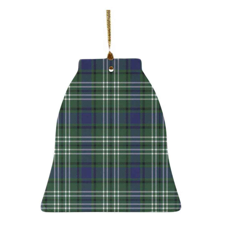 Scottish Blyth Clan Tartan Ceramic Ornament Bell Shape Tartan Plaid