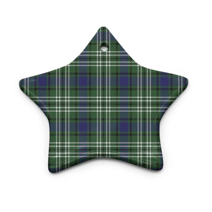 Scottish Blyth Clan Tartan Ceramic Ornament Star Shape Tartan Plaid