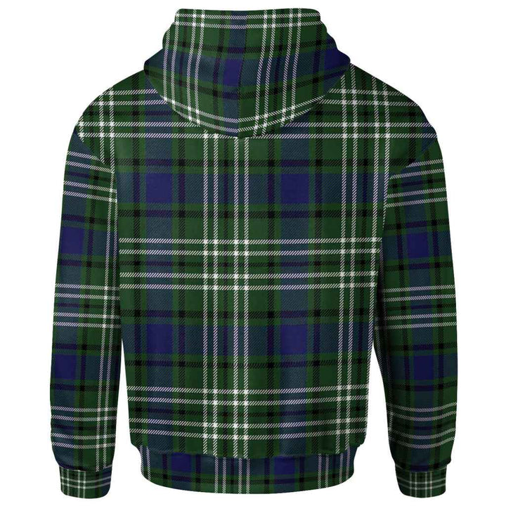 Scottish Blyth Clan Tartan Hoodie Back Side Tartan Plaid